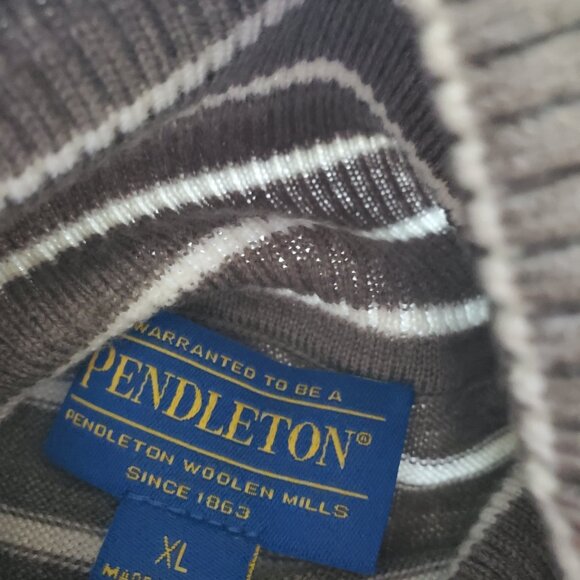 Pendleton Merino Wool Striped Turtle Neck XL - Picture 9 of 15